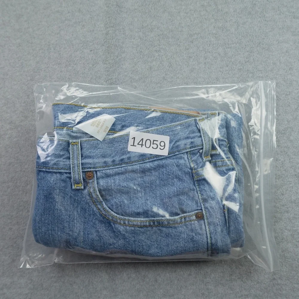 Levis 550 Shorts Mens 36 Blue Relaxed Fit Denim Jean Cutoff Casual